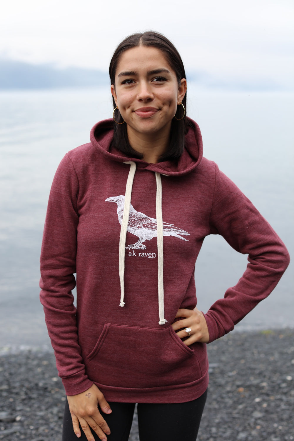Beach Rose AK Raven Pullover Hoody $69.00