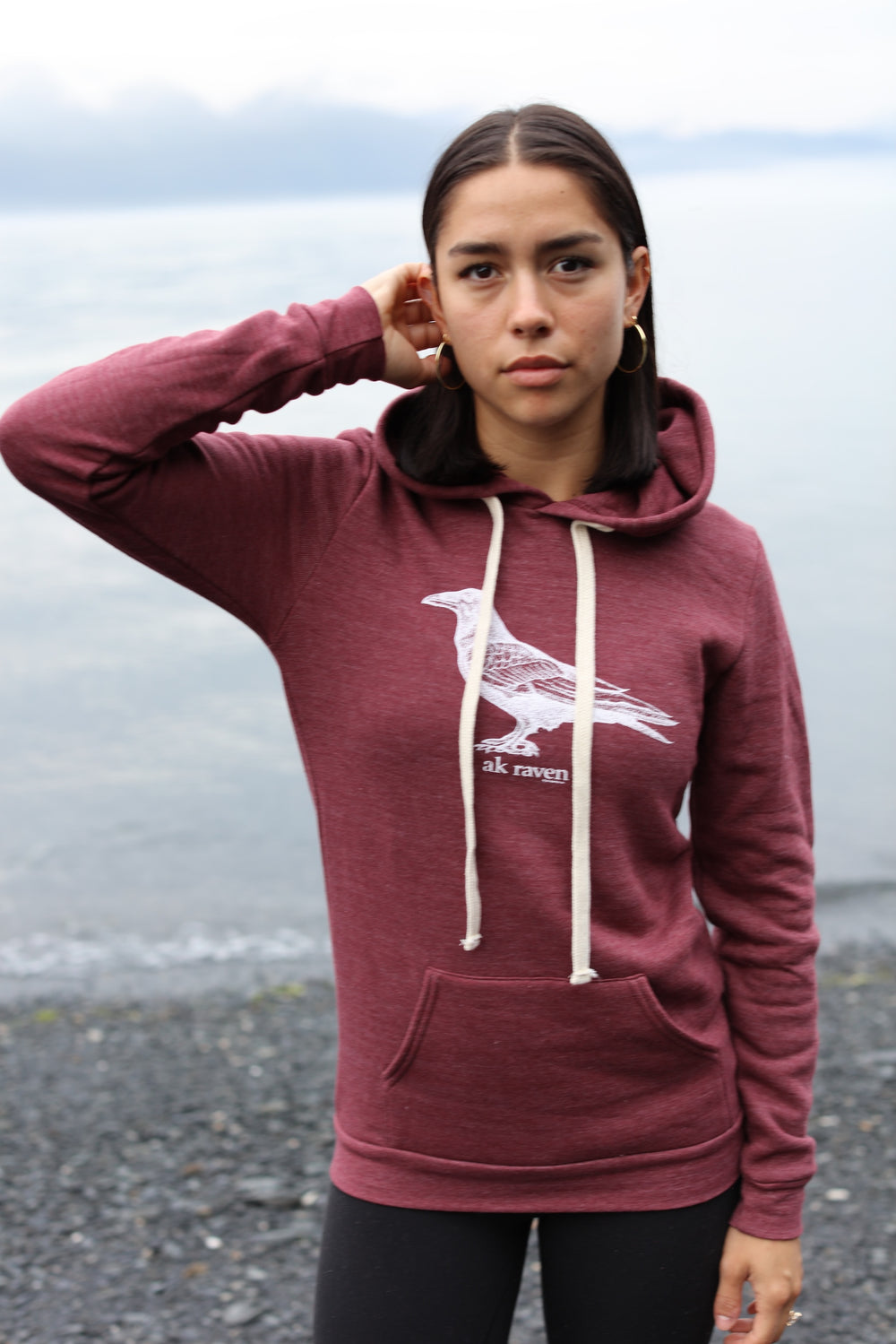 Beach Rose AK Raven Pullover Hoody $69.00