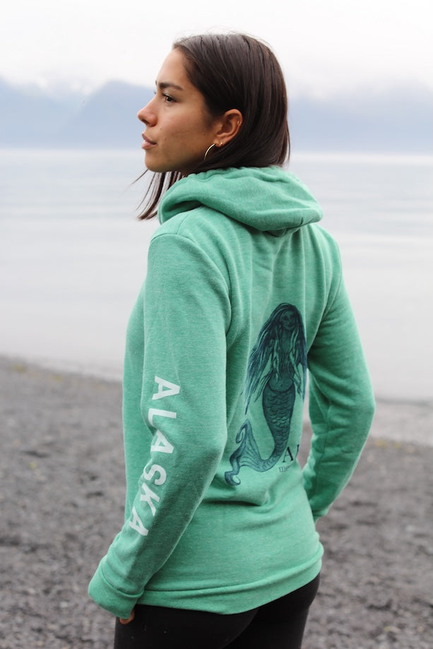 Beach Grass AK Mermaid Triblend Pullover with ALASKA Sleeve $69.00