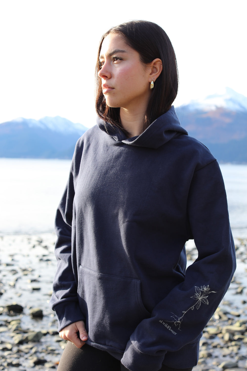 Midnight AK Wildflower 100% Cotton Heavyweight Pullover $88.00