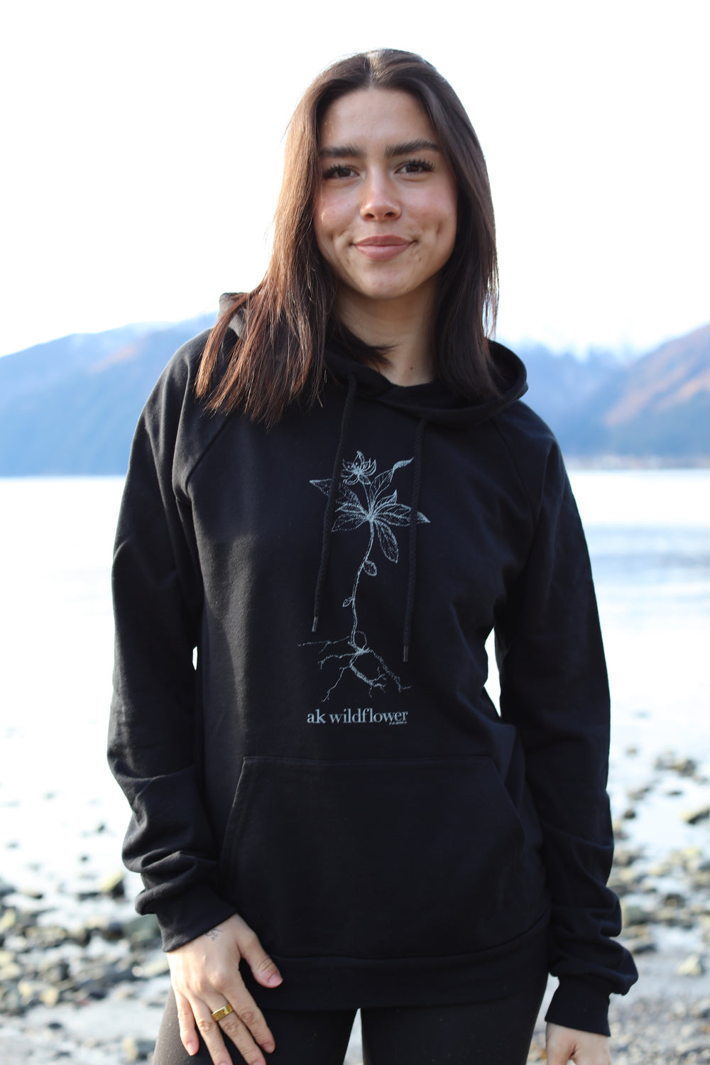 Black AK Wildflower 100% Cotton Pullover $69.00