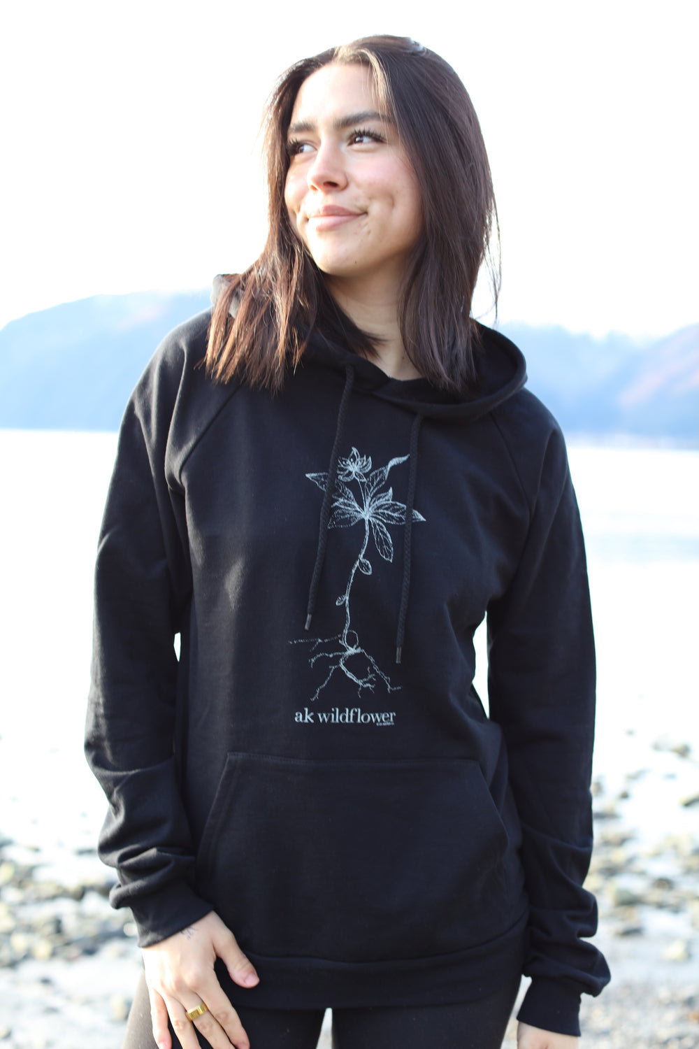 Black AK Wildflower 100% Cotton Pullover $69.00