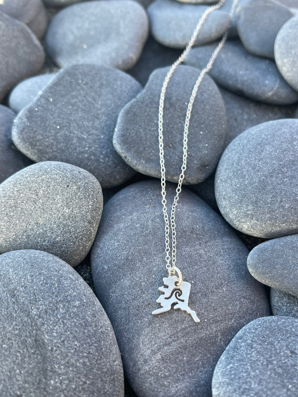 Alaska Map with Wave $49.00