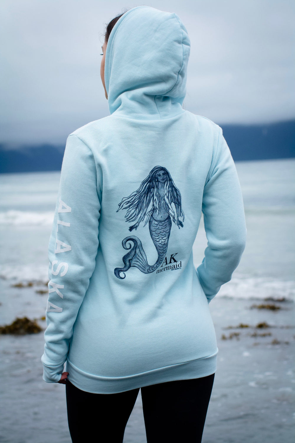 Ice Fishing AK Mermaid 50/50 Pullover Hoody $69.00