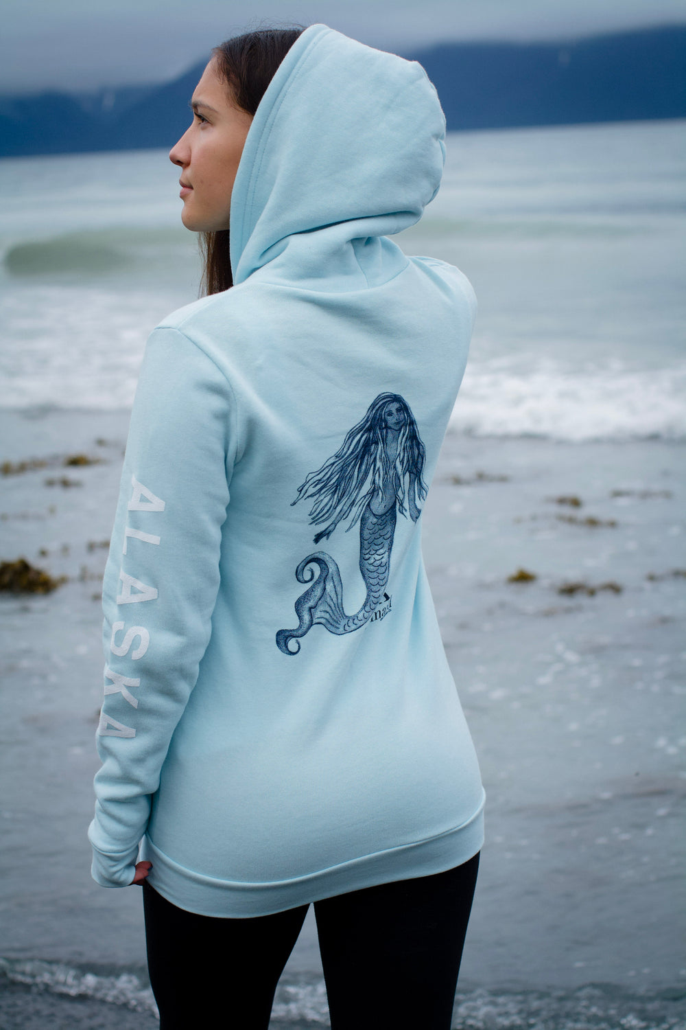 Ice Fishing AK Mermaid 50/50 Pullover Hoody $69.00
