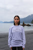 Heather Gray AK Wild Salmon 100% Cotton Crewneck $65.00