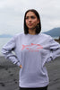 Heather Gray AK Wild Salmon With Buoy Ink 100% Cotton Crewneck $65.00