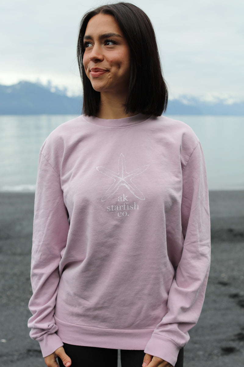Alpenglow AK Starfish Co. 100% Cotton Crewneck $60.00