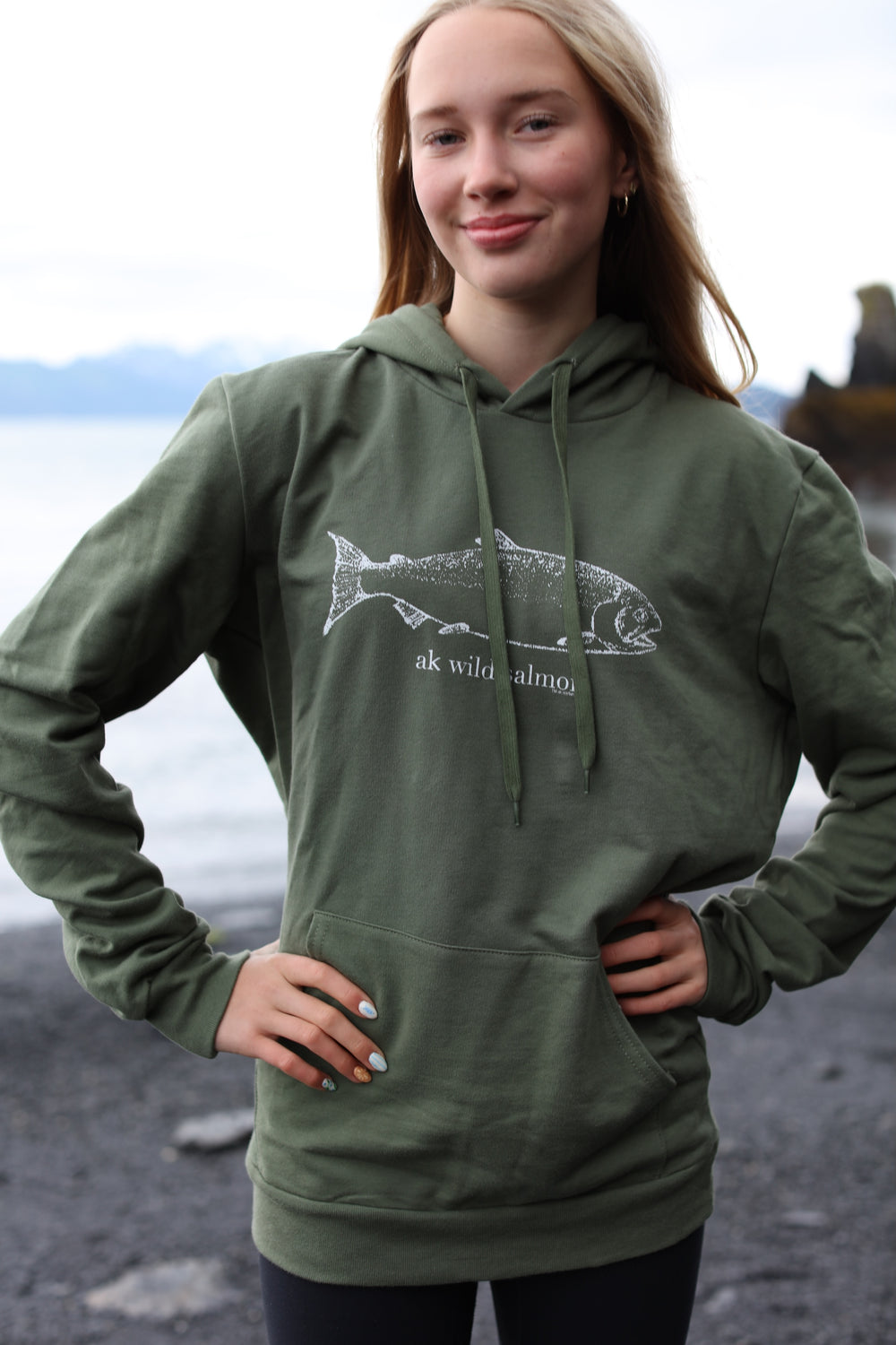 Fiddlehead AK Wild Salmon 100% Cotton Pullover $68.00