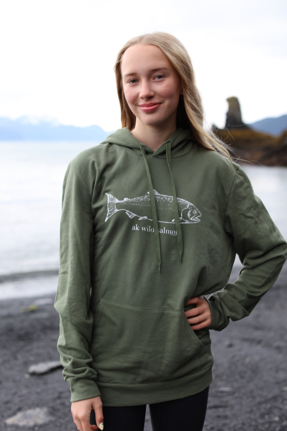 Fiddlehead AK Wild Salmon 100% Cotton Pullover $68.00