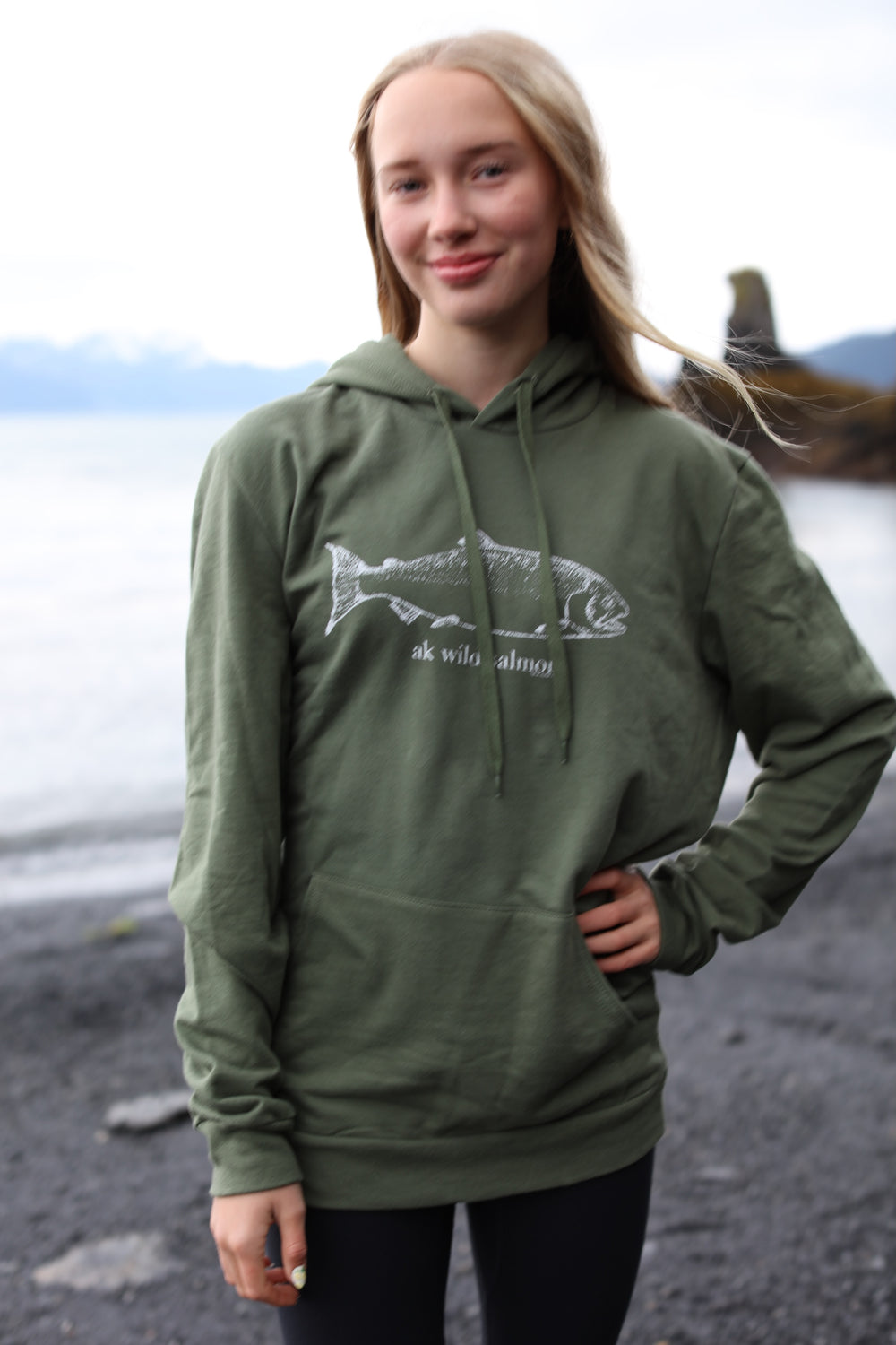 Fiddlehead AK Wild Salmon 100% Cotton Pullover $68.00
