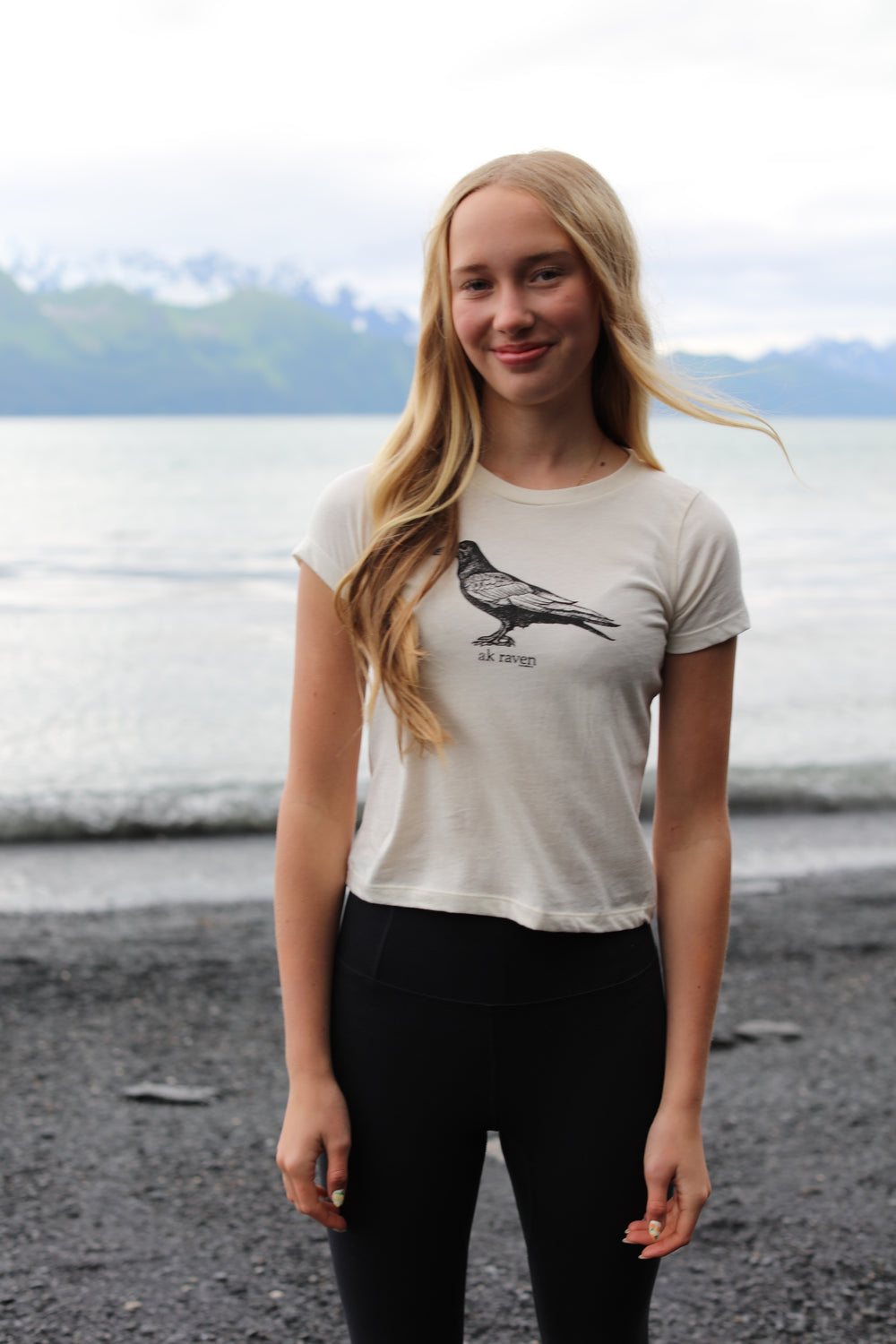 Shell AK Raven Women's Fitted 100% Organic Cotton Short Sleeve Tee $30.00
