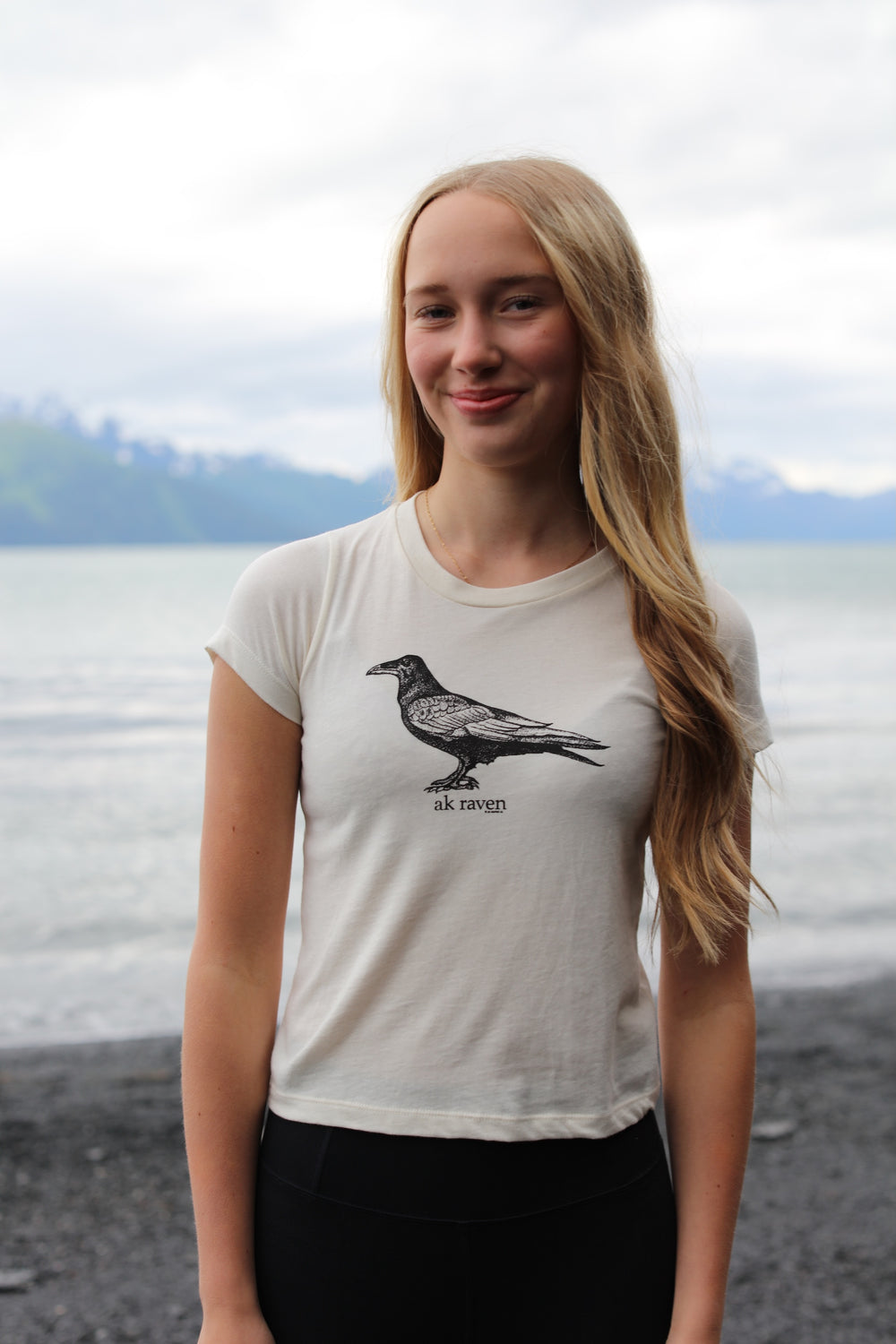 Shell AK Raven Women's Fitted 100% Organic Cotton Short Sleeve Tee $30.00