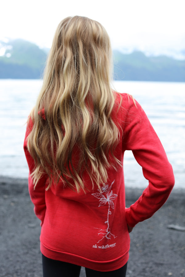 Beach Red AK Wildflower Triblend Pullover Hoody $68.00