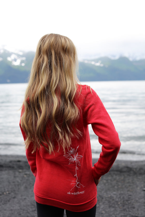 Beach Red AK Wildflower Triblend Pullover Hoody $68.00