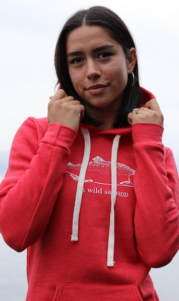 Beach Red AK Wild Salmon Triblend Pullover Hoody