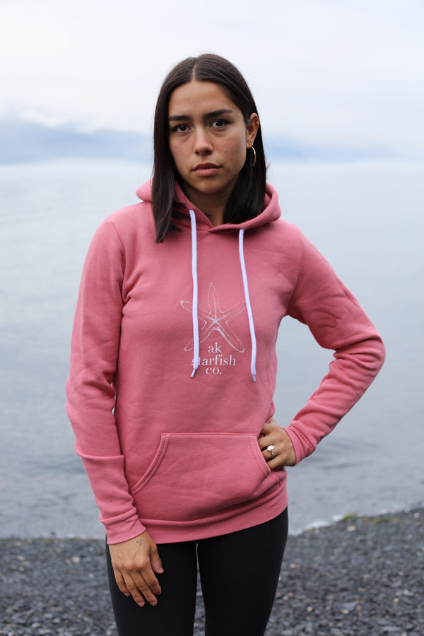 Winter Pink AK Starfish Co. 50/50 Pullover Hoody $68.00