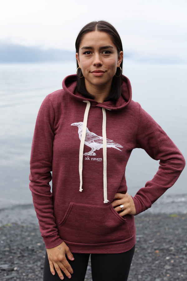 Beach Rose AK Raven Pullover Hoody $68.00