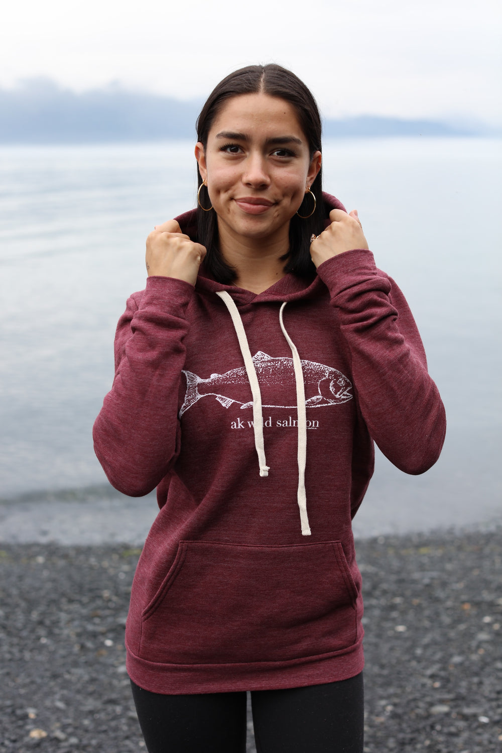 Beach Rose AK Wild Salmon Triblend Pullover Hoody $68.00