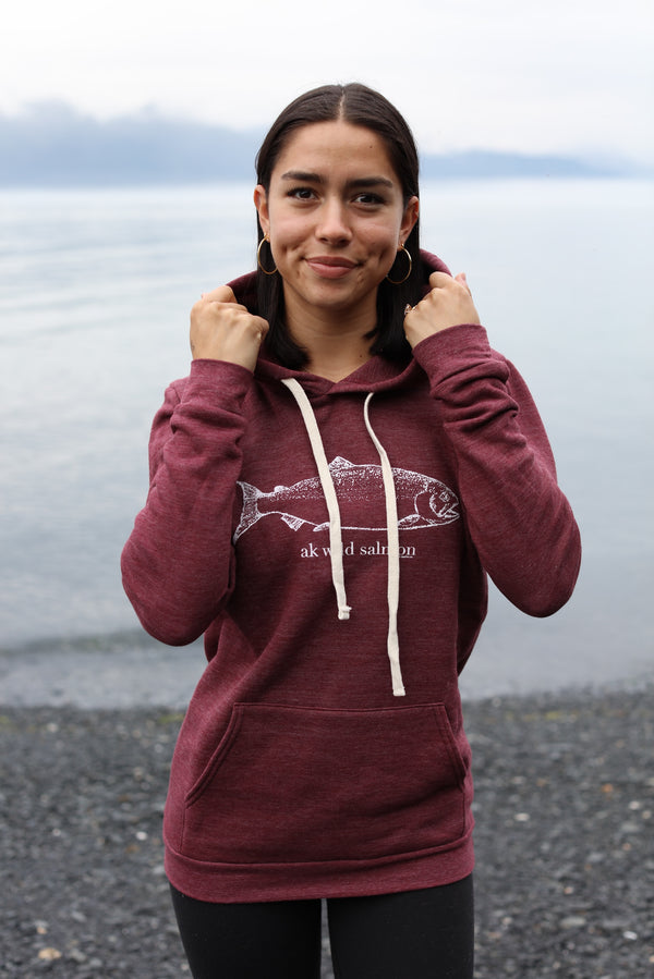Beach Rose AK Wild Salmon Triblend Pullover Hoody $68.00