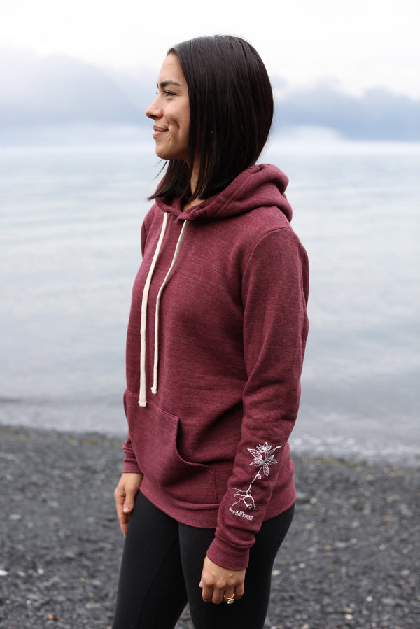 Beach Rose AK Wildflower Triblend Pullover Hoody $68.00