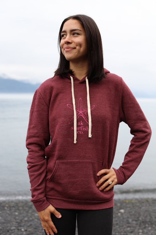 Beach Rose AK Starfish Co. Triblend Pullover Hoody $68.00