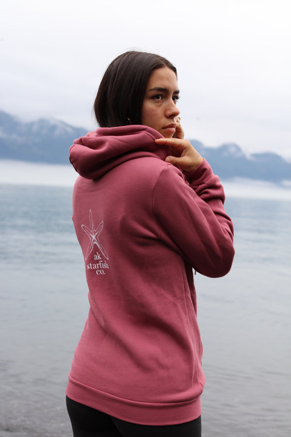 Wild Rose AK Starfish Co. 50/50 Zipped Hoody $69.00