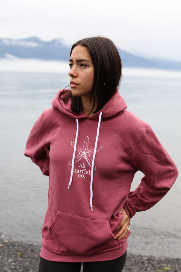 Wild Rose AK Starfish Co. 50/50 Pullover Hoody $68.00