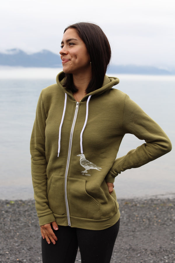 Lichen AK Raven 50/50 Blend Zipped Hoody $69.00