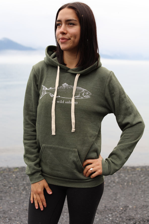 Seaweed AK Wild Salmon Triblend Pullover Hoody $68.00