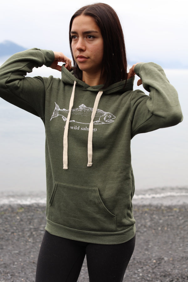 Seaweed AK Wild Salmon Triblend Pullover Hoody $68.00