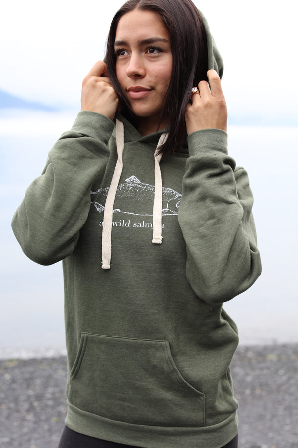 Seaweed AK Wild Salmon Triblend Pullover Hoody $68.00