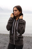 Heathered Black AK Raven 50/50 Zipped Hoody $73.00