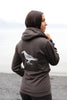 Heathered Black AK Raven 50/50 Zipped Hoody $73.00