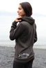 Heathered Black AK Wild Salmon 50/50 Zipped Hoody $73.00