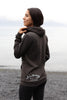 Heathered Black AK Wild Salmon 50/50 Zipped Hoody $73.00