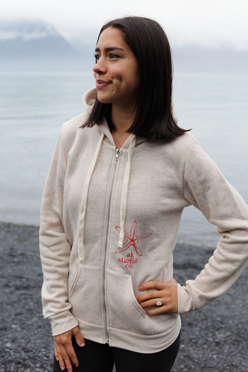 Pearl AK Starfish Co. Triblend Zipped Hoody $69.00