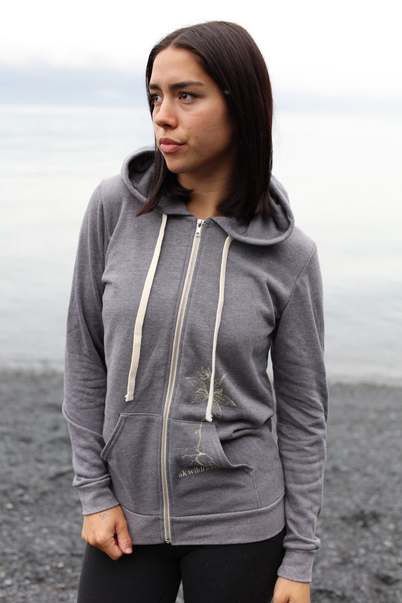Roost AK Wildflower French Terry Zipped Hoody $69.00