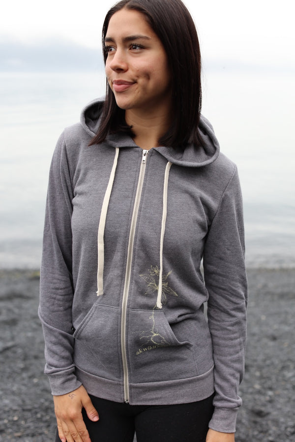 Roost AK Wildflower French Terry Zipped Hoody $69.00