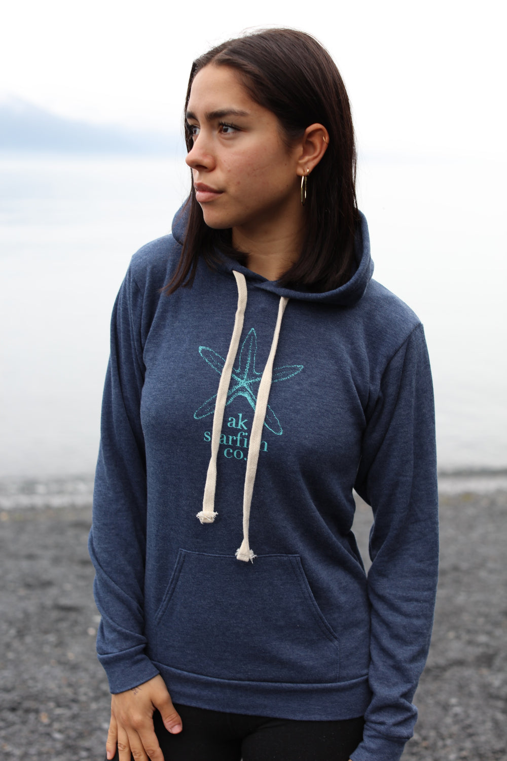 Nautical AK Starfish Co. Unisex Triblend Pullover Hoody
