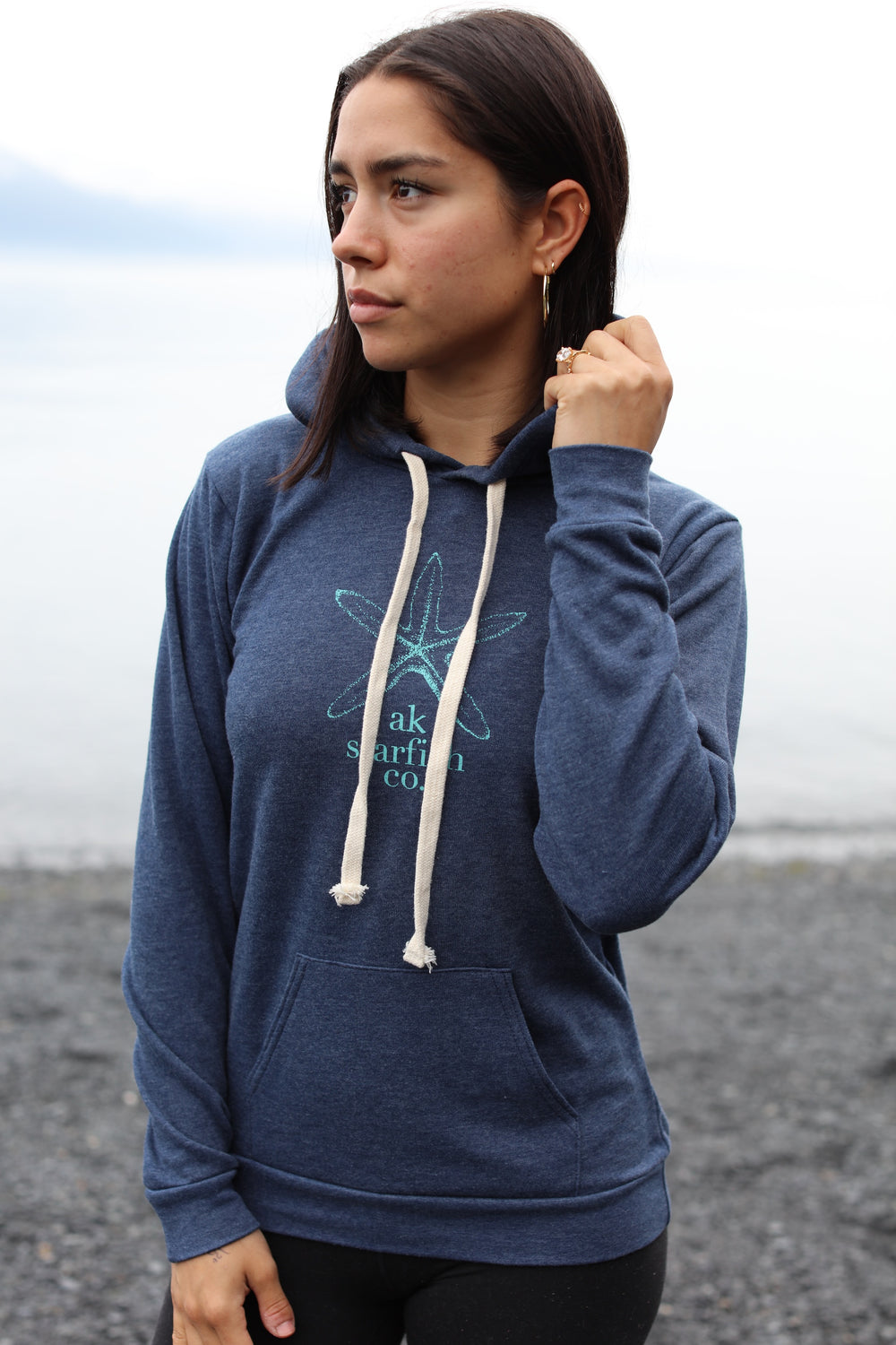 Nautical AK Starfish Co. Unisex Triblend Pullover Hoody