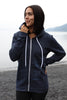 Heathered Midnight AK Wildflower 50/50 Zipped Hoody $73.00