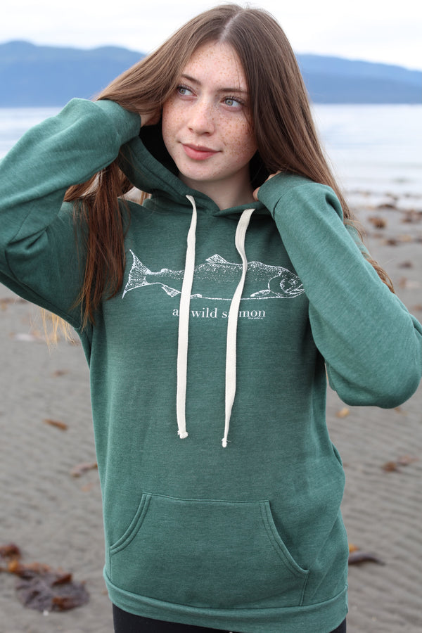 Hemlock AK Wild Salmon Triblend Pullover Hoody