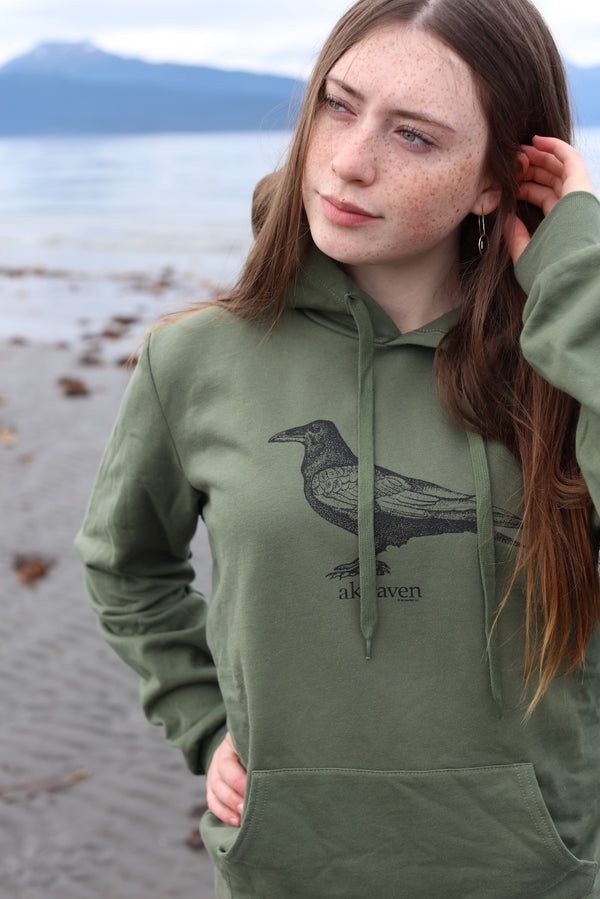 Fiddlehead AK Raven With Black Ink 100% Cotton Pullover $68.00