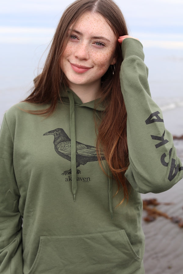Fiddlehead AK Raven With Black Ink 100% Cotton Pullover $68.00