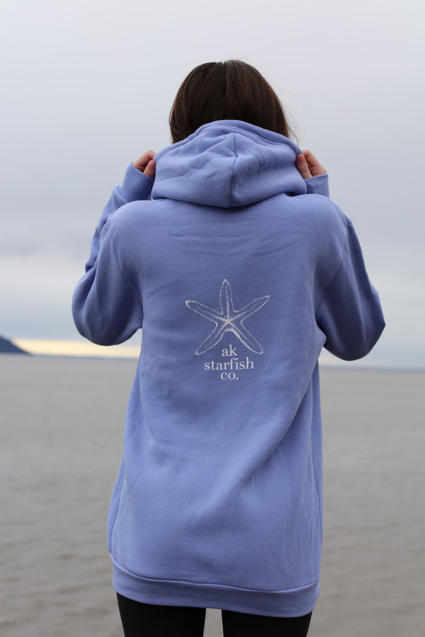 AK Starfish Co. Design in Rain 50/50 blend Zipped Hoody $73.00