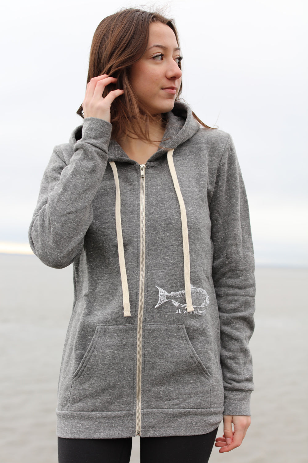 Storm AK Wild Salmon Triblend Zipped Hoody $73.00