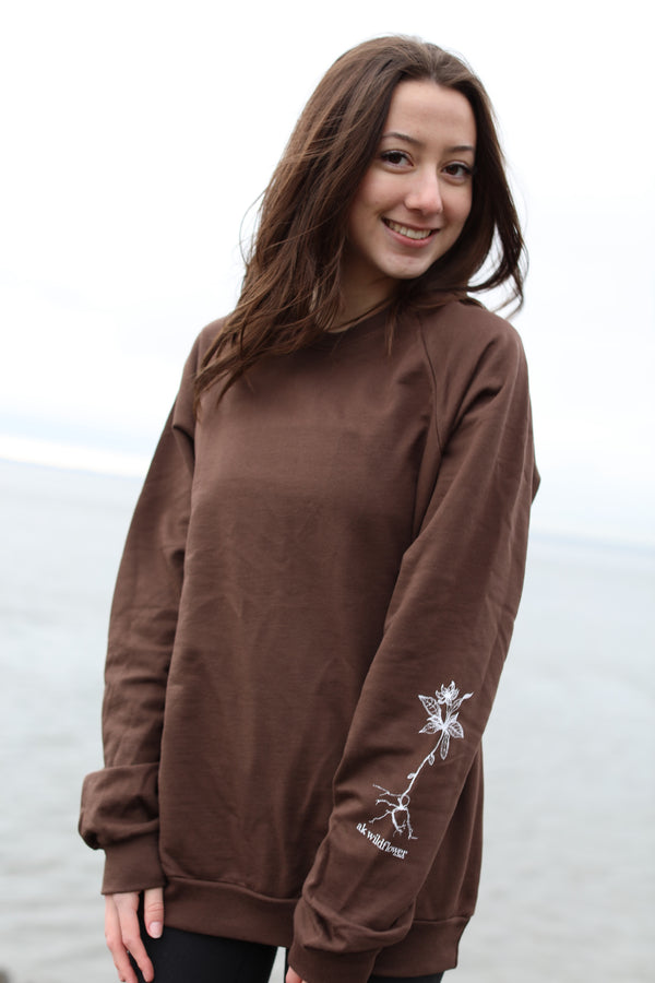 AK Wildflower Design in Deer 100% Cotton Crewneck $65.00