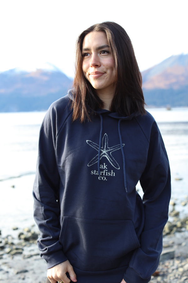 AK Starfish Co. Design in Midnight with Cream Ink 100% Cotton Pullover $69.00