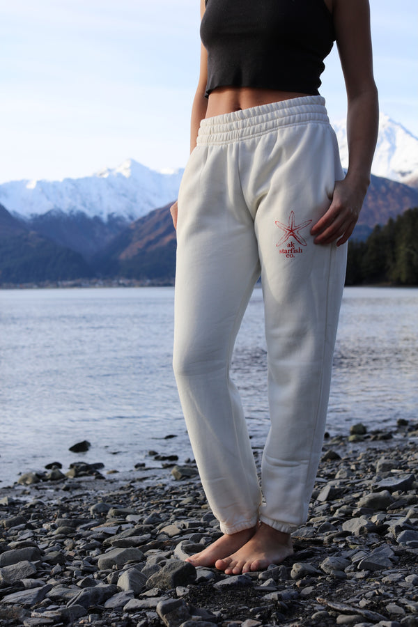AK Starfish Co. design in Shell 50/50 blend Joggers $69.00